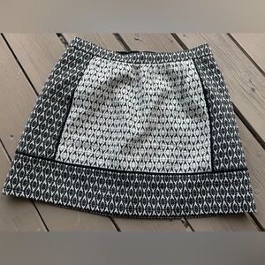 J. Crew Black and White A-Line Skirt